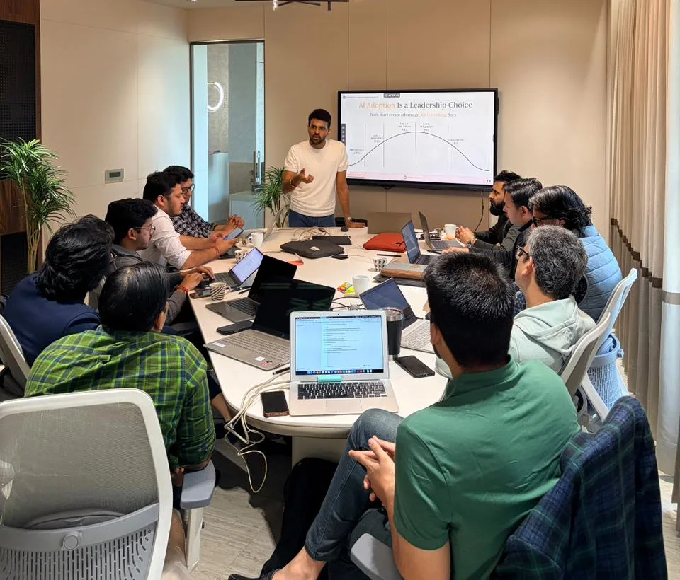 Vijay Johar leading an AI leadership workshop